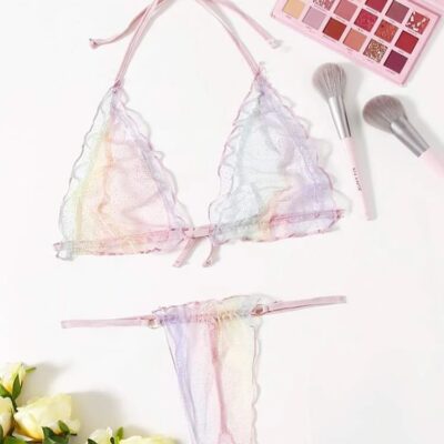 Conjunto 2 Piezas Transparente Multicolor