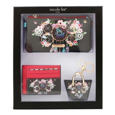 SET 3 PIEZAS NICOLE LEE (CROSSBODY, TARJETERO Y MONEDERO) DREAM OF ALL COLORS