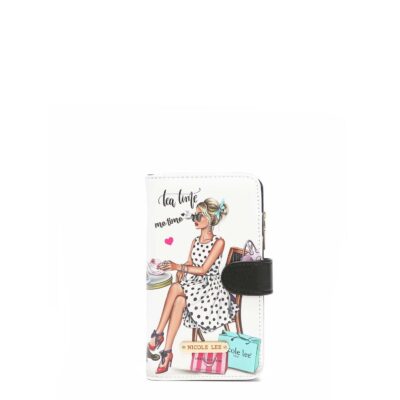 WALLET Y CROSSBODY CON ESTUCHE PARA CELULAR NICOLE LEE TEA TIME ME TIME