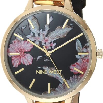 RELOJ NINE WEST DISEÑO FLORAL