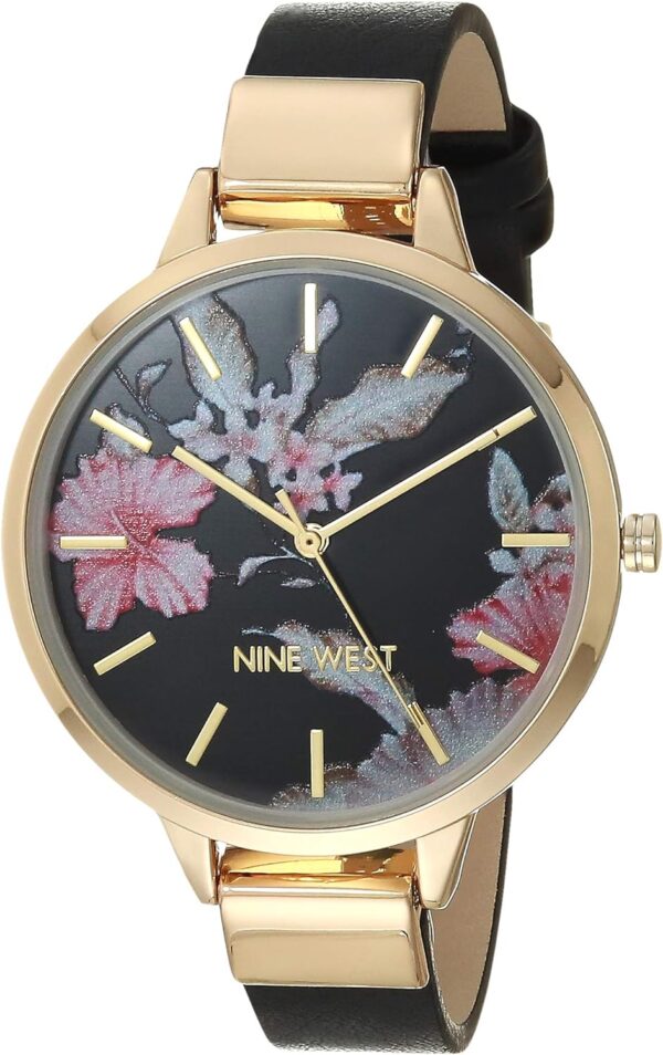 RELOJ NINE WEST DISEÑO FLORAL