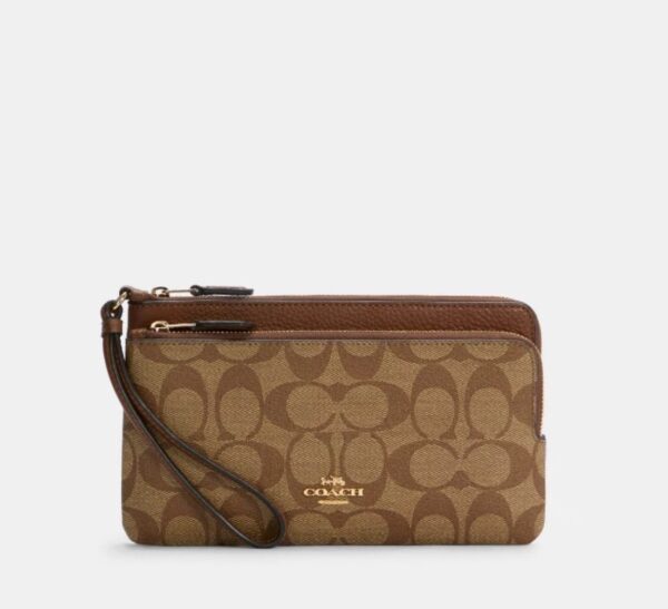 COACH DOUBLE ZIP WALLET