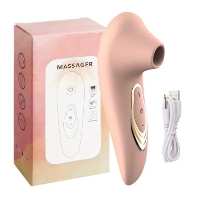 VIBRADOR DE SUCCION ROSA PASTEL PARA CLITORIS