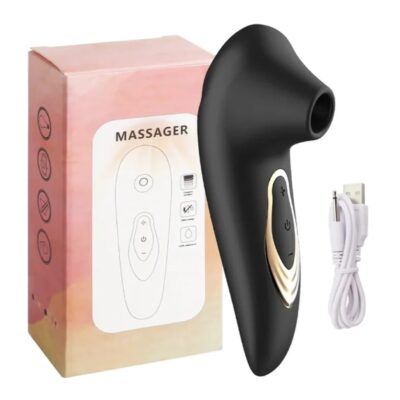 VIBRADOR DE SUCCION COLOR NEGRO PARA CLITORIS