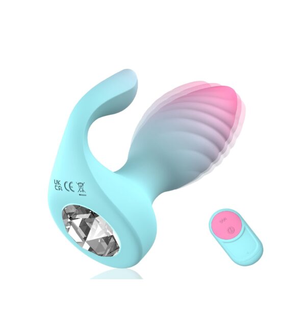 PLUG ANAL VIBRADOR CON ESTIMULADOR DE CLITOTRIS Y CONTROL REMOTO