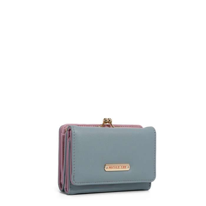 WALLET NICOLE LEE TRIFOLD BLUE - Imagen 2