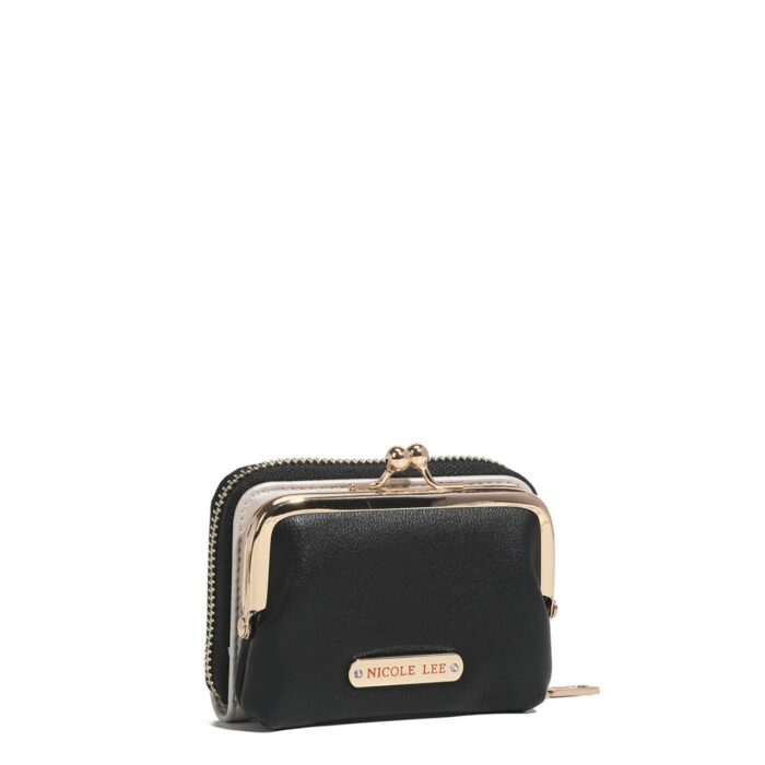 MINI WALLET NICOLE LEE MANUELA BLACK-WHITE - Imagen 2