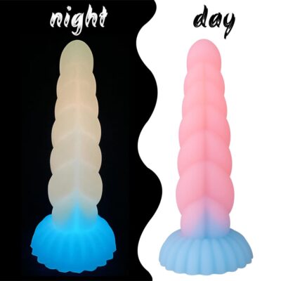 DILDO DE SILICON (BRILLA EN LA OSCURIDAD)