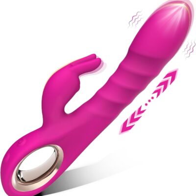 VIBRADOR DE CONEJO TELESCOPICO PARA PUNTO G