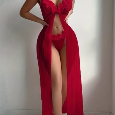 BABYDOLL ROJO CON TANGA