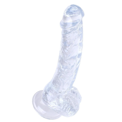 DILDO DE SILICON TRANSPARENTE